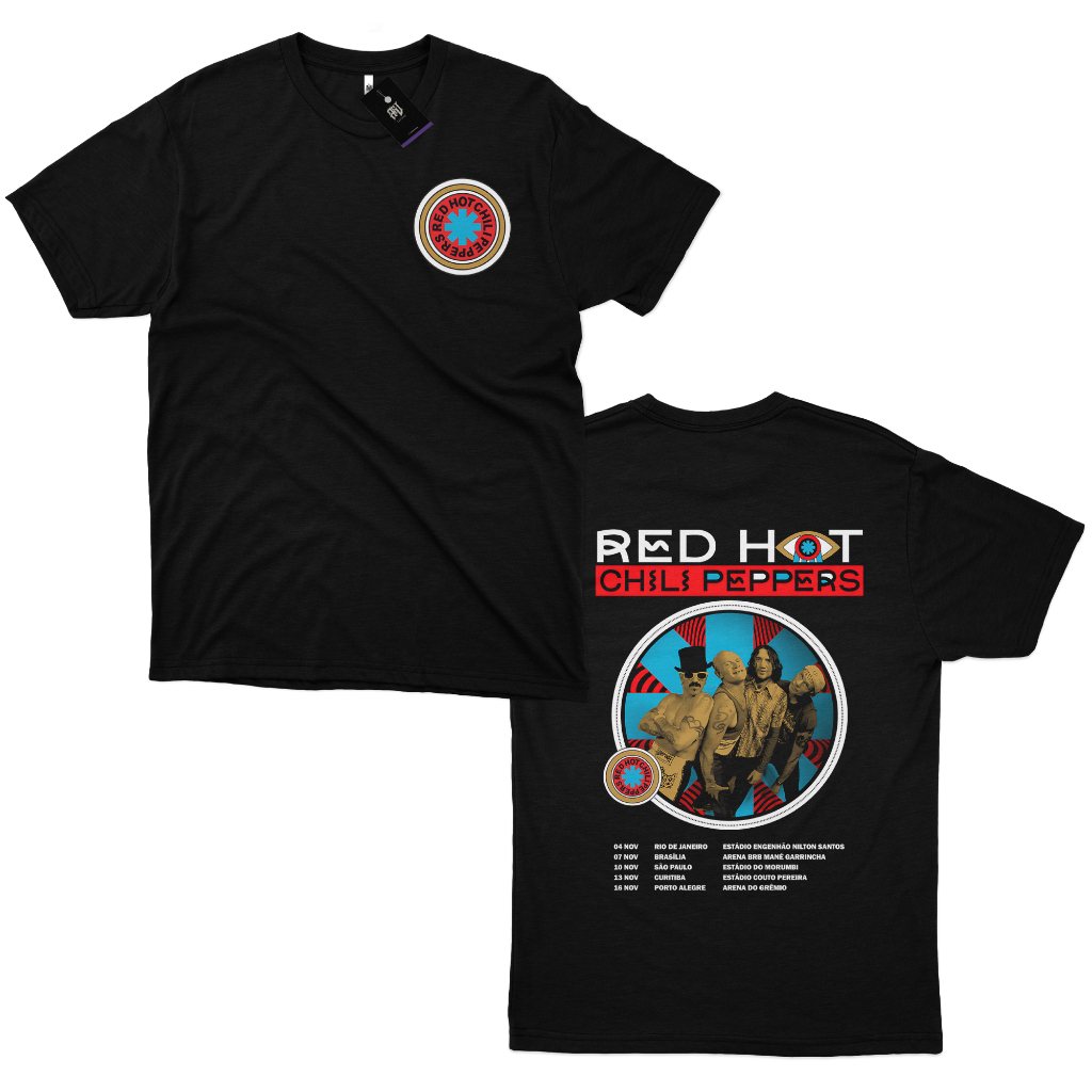Camiseta Red Hot Chili Peppers Modern Tour 2023 Brasil Rhcp 100