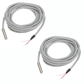 Kit 2un Sensor De Temperatura Controlador Termostato Sonda Ntc 10k 1,5m Ponta de Aço Inox