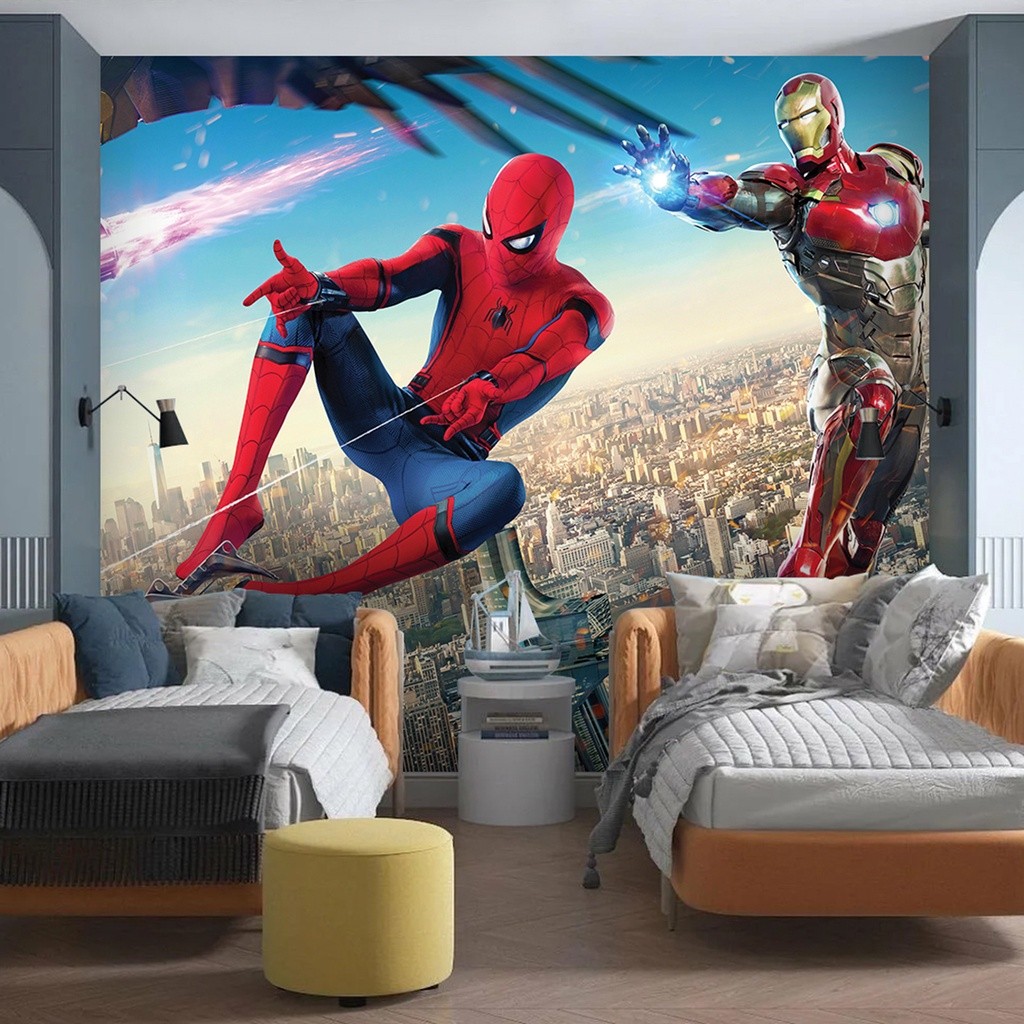 Papel de Parede Super Heróis Personagem Homem Aranha Quarto Infantil ...