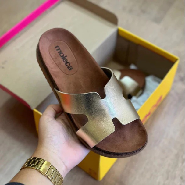 ORIGINAL MOLECA PAPETE 5500.100 DOURADO NOVA COLEÇÃO NOVAS CORES 2025