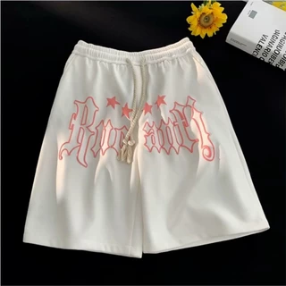 Ins trendy Marca De Algodão Selvagem Masculino Shorts American retro Plus Tamanho Bermudas