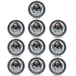 10 cera Modeladora Preta Pigmentada Fixação 120gr monster barber escurecedora barba cabelo e bigode