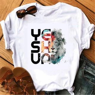 Camiseta T-shirt Feminina Blusa Leão de Judá - Estilosa Poliester Dry Fit
