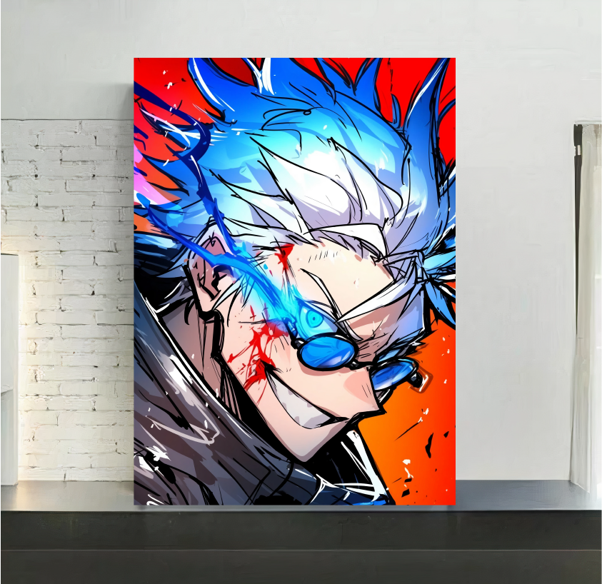 Quadro de mdf poster moldura Anime, Mangá, Jujutsu Kaisen, Gojo ...