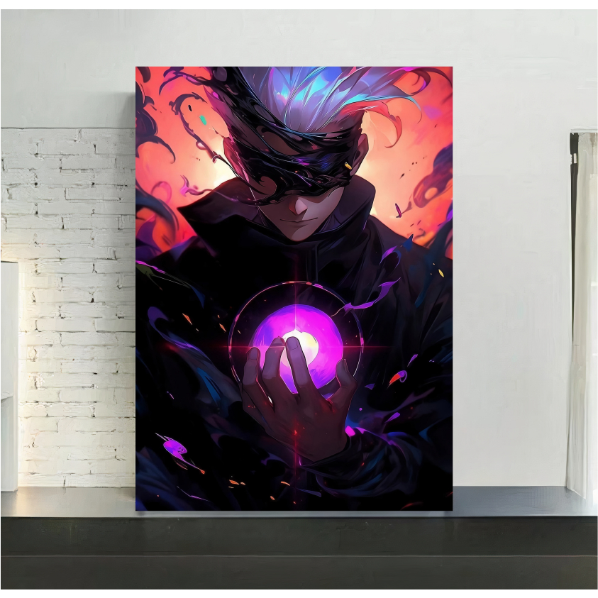 Quadro de mdf poster moldura, Mangá, Anime, Jujutsu Kaisen, Gojo ...