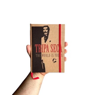 Sketchbook Caderno Desenho Tripa Seca Sr Madruga Turma do Chaves com Elástico e Marca Página