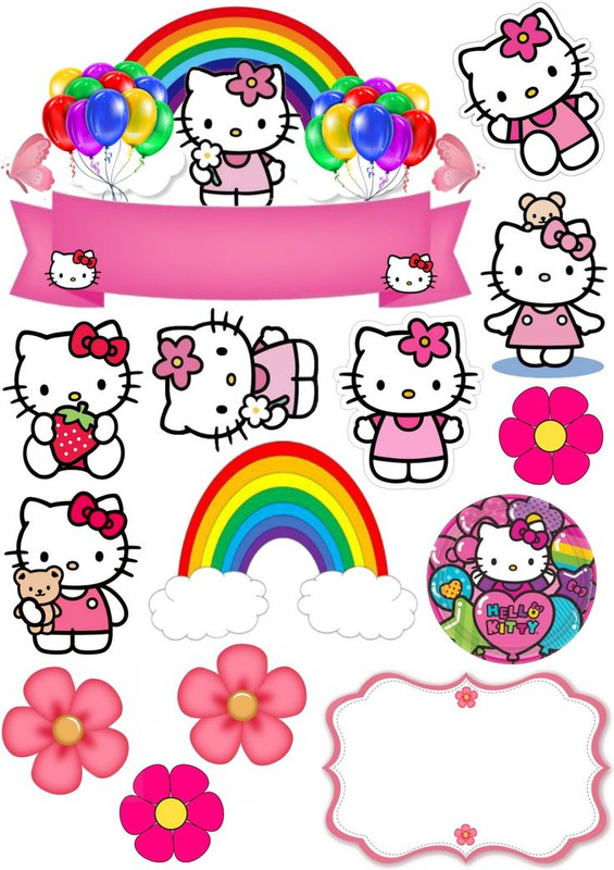 Topper Hello Kitty Topo Escolha sua Arte | Shopee Brasil