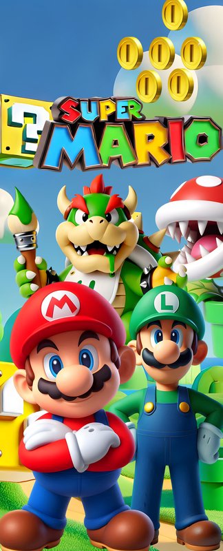 CAPA DE PORTA SUPER MARIO WORD RETANGULAR VESTE PORTA DECORATIVO