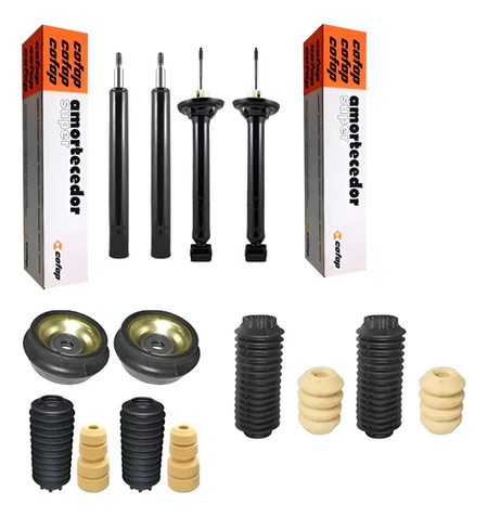 Kit 4 Amortecedor Gol 1.0 1.6 1.8 G3 G4 Cofap + Kit Batente