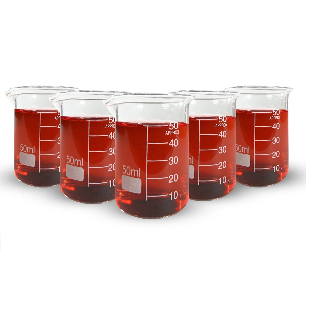 Kit 5 Becker Bequer Graduado de Vidro 50ml | Shopee Brasil