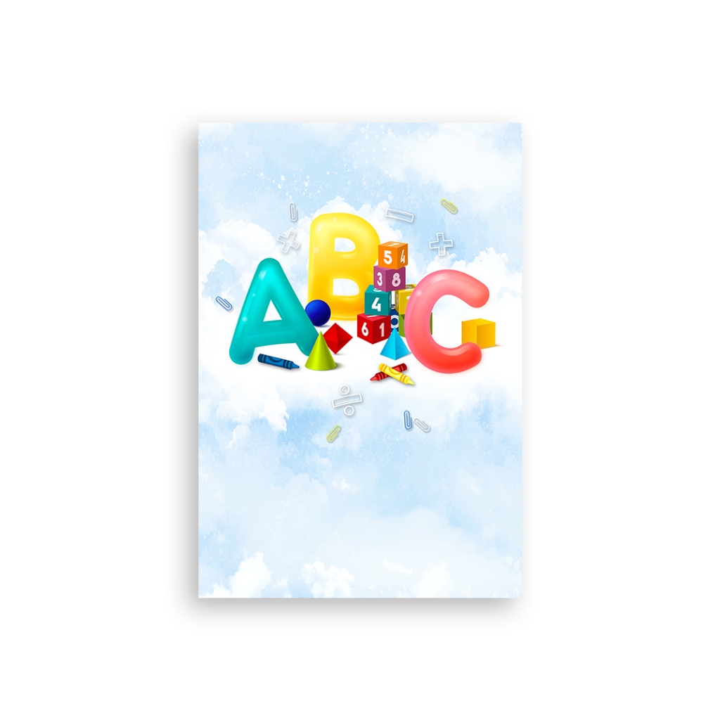 Painel De Festa Vertical - ABC Alfabeto 004 | Shopee Brasil