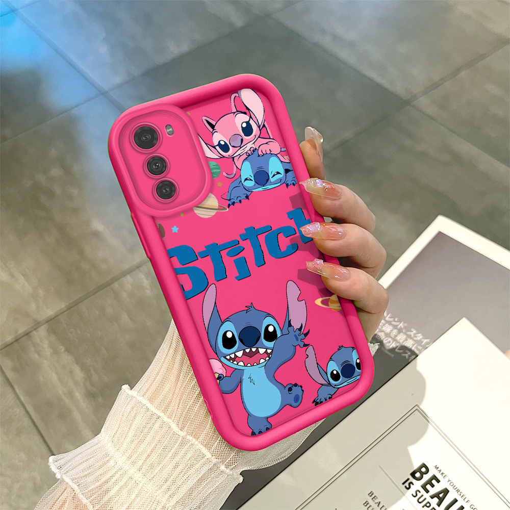 Custodia per Motorola Moto E32 Ufficiale di Lilo & Stitch Patron Trasparente per proteggere il tuo cellulare. Cover per Motorola in silicone flessibile con licenza ufficiale Disney