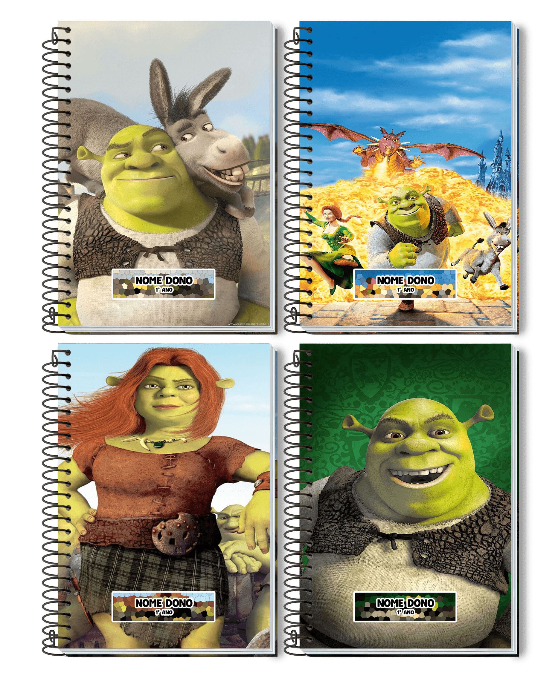 Caderno Shrek 10 Matérias Personalizado + Figurinhas | Shopee Brasil