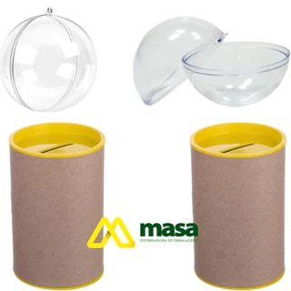 Kit 30 Cofrinho 10x6 e 30 Esfera Bola Acrilica 6,5cm- cofre para lembrancinha Festa Luxo Cofre Duplo em Oferta na Shopee