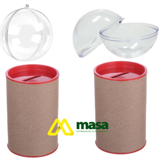 Kit 10 Cofrinhos 10x6 - 10 Esferas Bola Acrilica 6,5 cm -Festa Luxo Cofre Duplo bolinha Lembrancinha em Oferta na Shopee