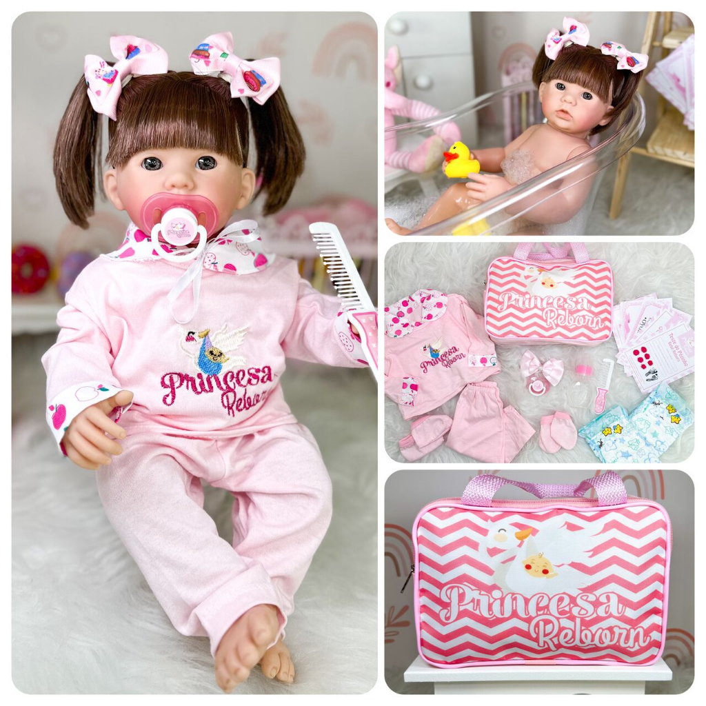 Boneca Reborn de Simulação Bebê Adormecido Mini Bola Fofa - Boneca Articulada Brinquedos de Bebê Realistas Boneca de Pel