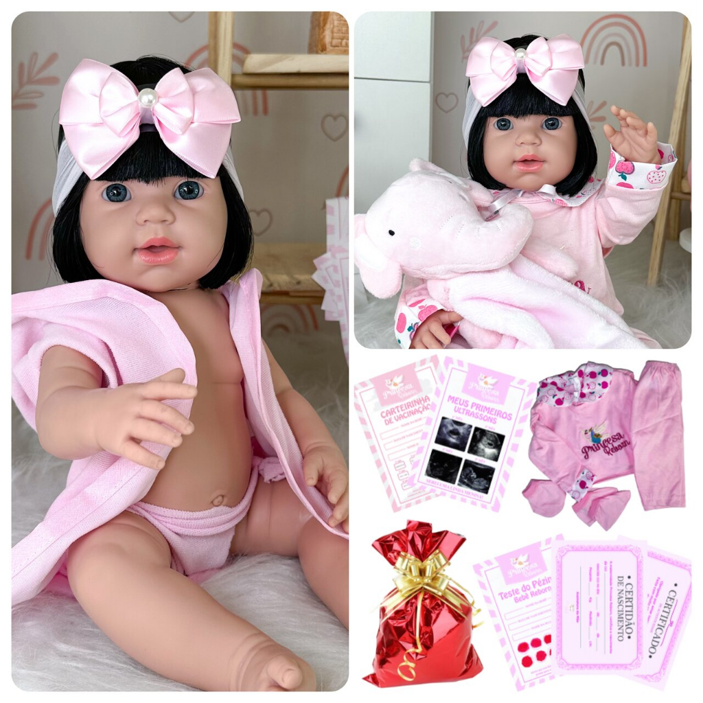 Carrinho De Boneca Rosa C/ Alça 03 Rodas Passeio Bonecas Reborn - Super Toys