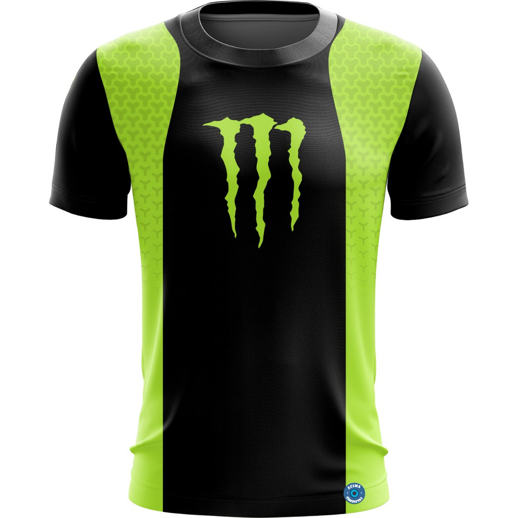 Camiseta Camisa Monster Arte Motocros Skate Surf Bike 10 M0n | Shopee ...