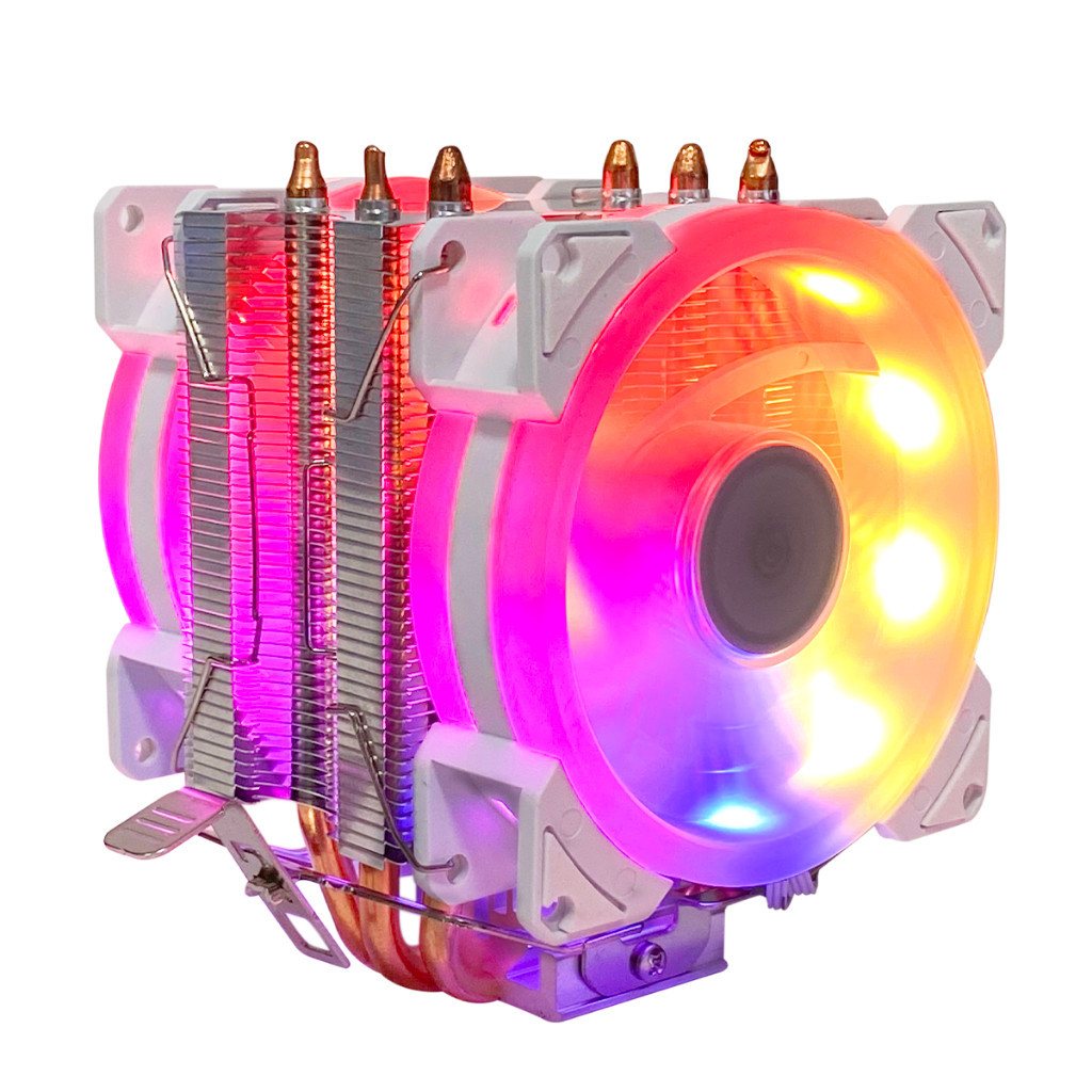 Cpu Cooler Processador 1200 1366 1700 2011 1150 1151 1155 FM2+/AM3+ Fan Duplo Rgb Intel/amd