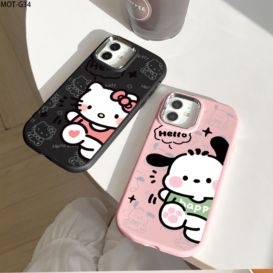 Cover Trasparente XINYEXIN Per Motorola Moto G52 4G / G82 5G, Custodia Antiurto Con Bordo Colorato Bianco E Paraurti In TPU+PC