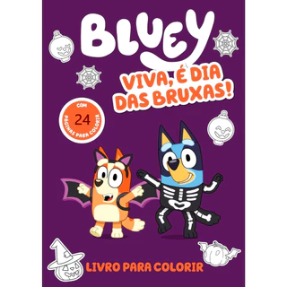 Bluey Eba, é dia das bruxas! | 30 Desenhos para Colorir | Folhas Soltas A4 75g em Oferta na Shopee