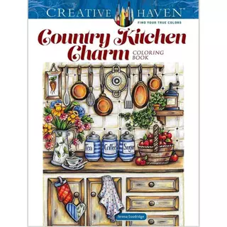Creative Haven Country Kitchen Charm! | 32 Desenhos para Colorir | Folhas Soltas A4 em Oferta na Shopee