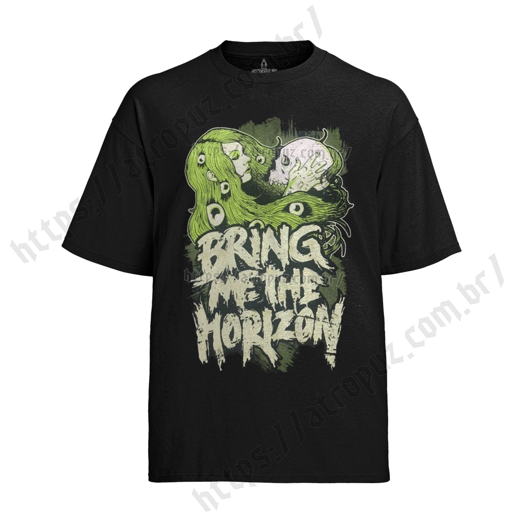 Camiseta Algodão Unissex Tshirt Bring Me The Horizon Verde