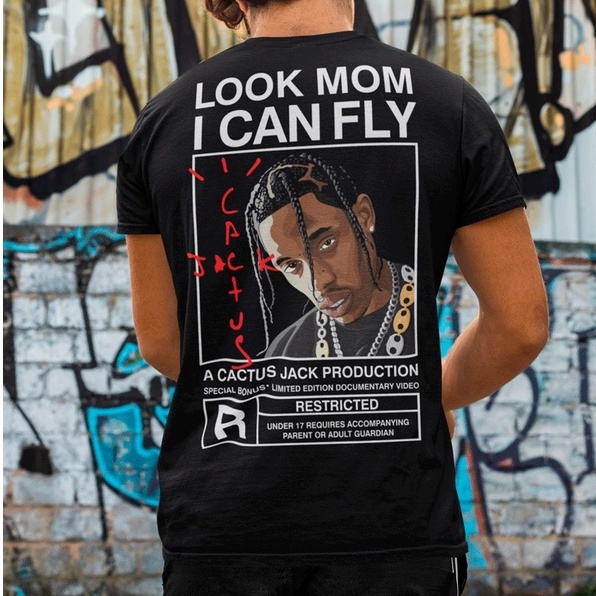 Astroworld Tshirt Travis Camiseta Algodo Unissex Tshirt Travis Scott Cactus  Jack Astroworld Look Mom I Can