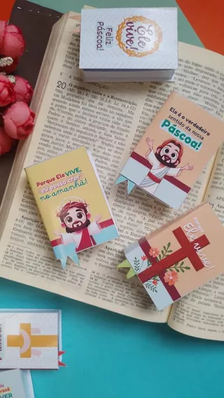 ENVIO RÁPIDO- Mini biblia bis Páscoa- Porta bis Páscoa- Biblia- Páscoa- Páscoa cristã-Lembrancinhas- igreja- Páscoa em Oferta na Shopee