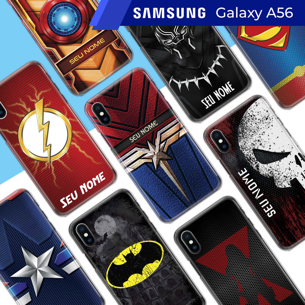 Capa Capinha - Samsung Galaxy A56 - Super Heróis com nome