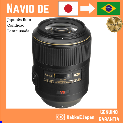 Lente usada no Japão] Nikon Single Focus Micro Lens AF-S VR Micro
