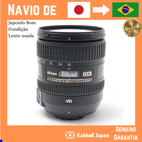 Lente de zoom padrão Nikon AF-S DX NIKKOR 16-85mm f/3.5-5.6G ED VR