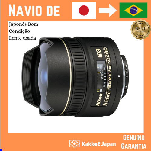 Lente usada no Japão] Lente olho de peixe Nikon AF DX olho de