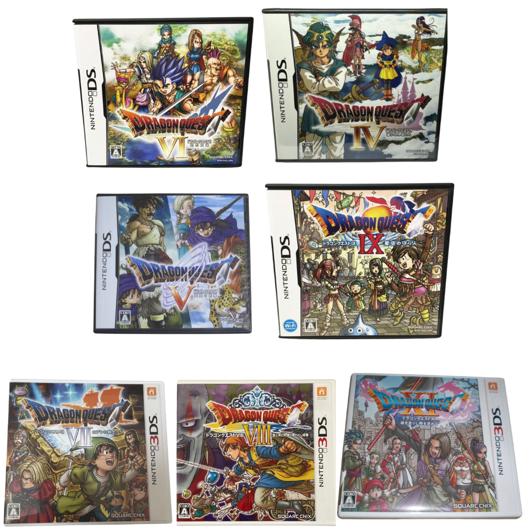 Usado] Lot 7 Nintendo DS Dragon Quest 4 5 6 9 E 3DS 7 8 11 DQ