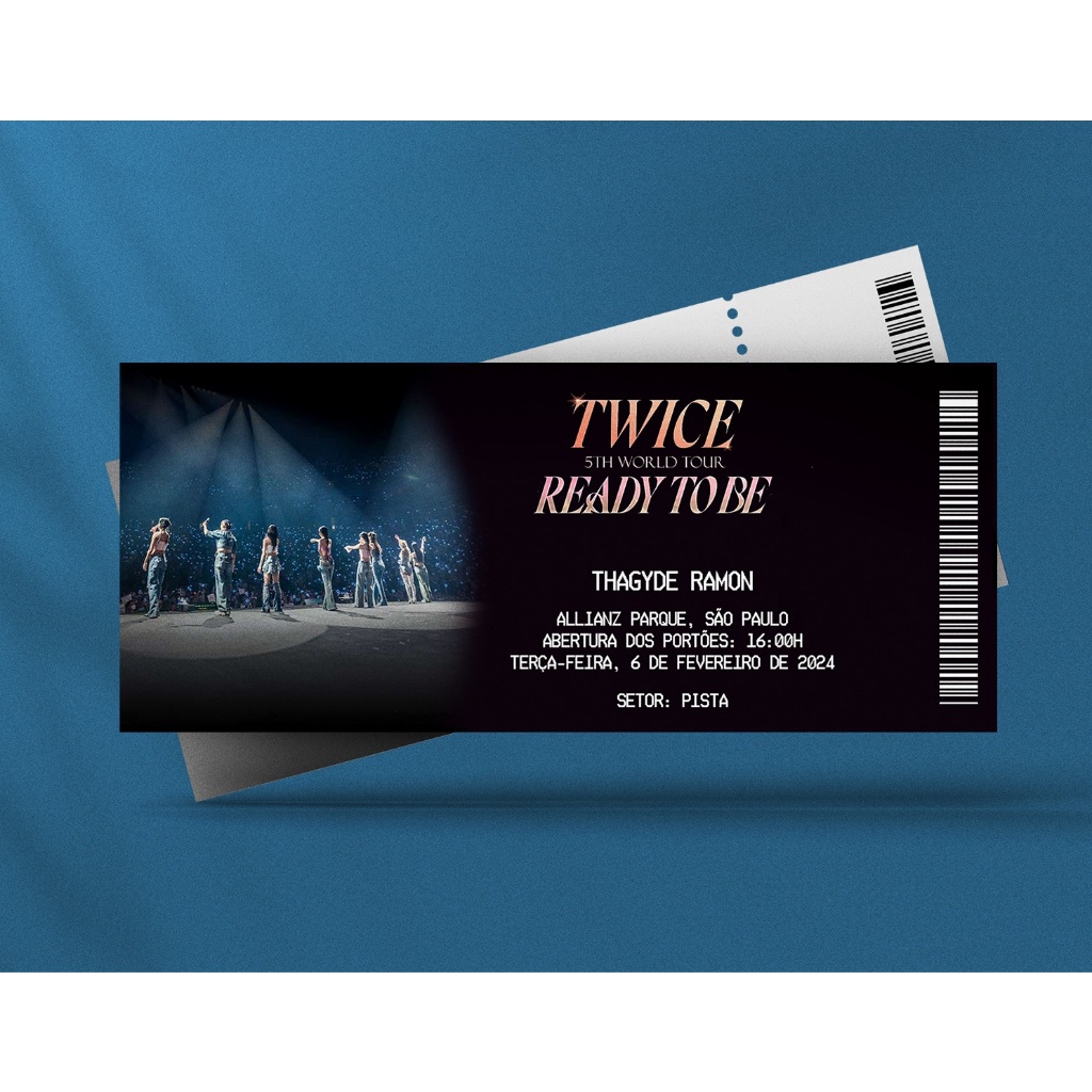 Ingresso Holográfico Personalizado Twice - Ready To Be | Shopee Brasil