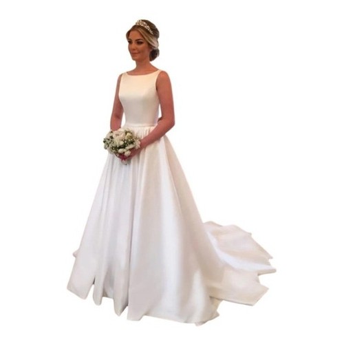 Plus Size Vestido De Noiva Cetim Bucol Cetim Bucol Vestido De