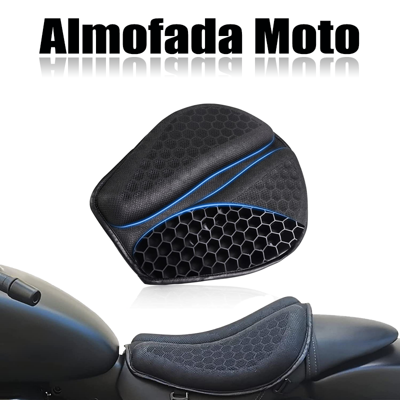 Almofada Moto Gel 3D Honeycomb - Assento Antiderrapante à Prova D