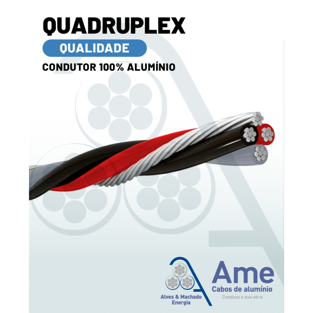 Fio Energia Cabomultiplex Aluminio-80 Metros Quadruplex 25 | Shopee Brasil