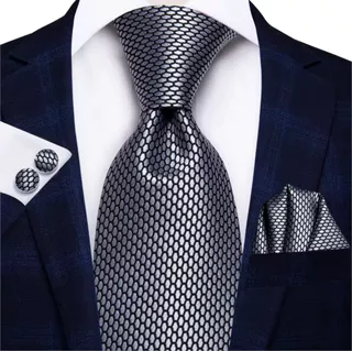 Kit Gravata em Seda Elegancy com 3 itens para Festa Formatura Casamento Aniversário Igreja 1536