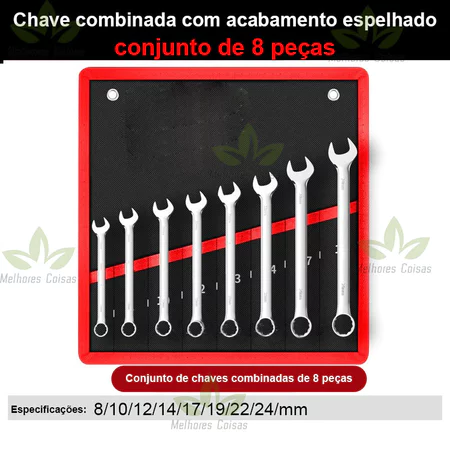 Jogo chave combinada boca estrela profissional combinação de aço carbono chave fixa