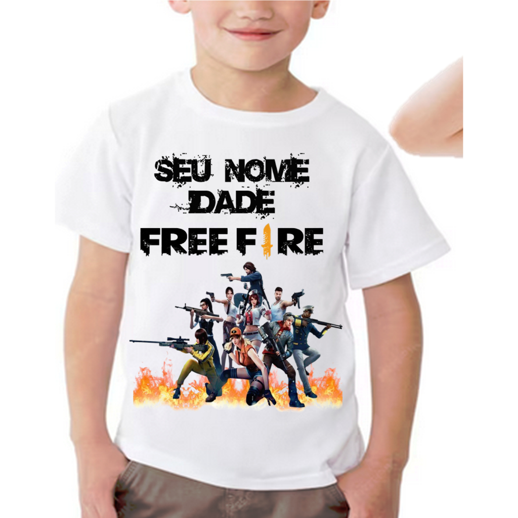 CAMISETA PERSONALIZADA FREE FIRE Shopee Brasil