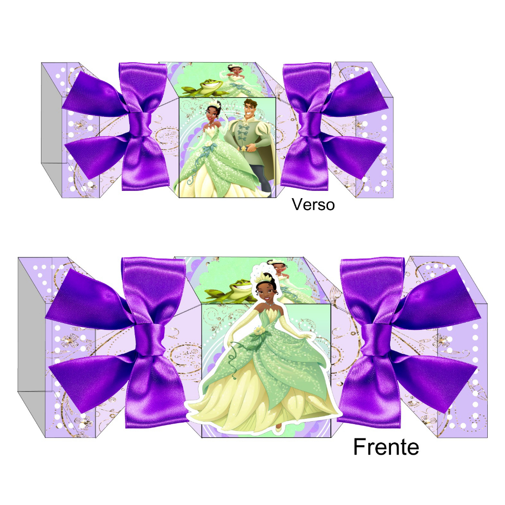 10 Caixas Bala Princesa e o Sapo com Aplique 3D - Lembrancinhas ...