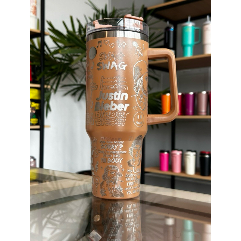 Copo Térmico 1,2L - Edição Justin Bieber | Shopee Brasil