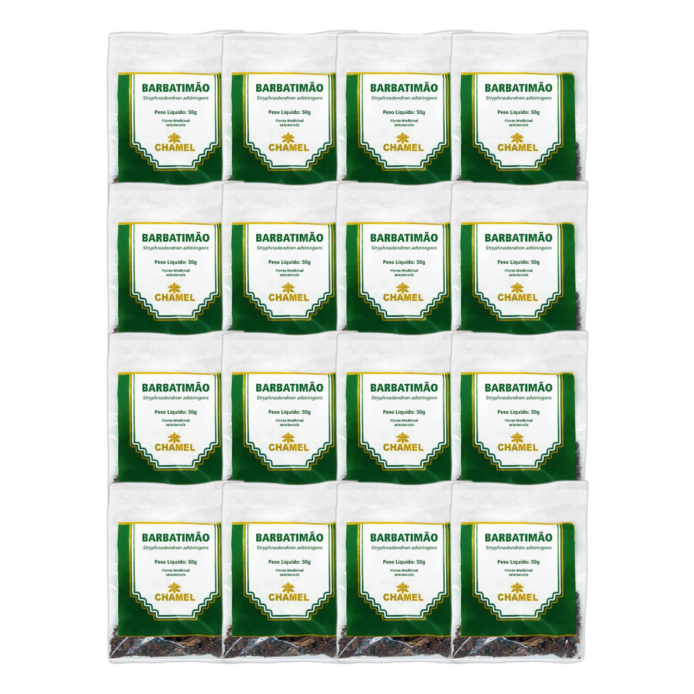 Kit 16x Chá Pacote Barbatimao Casca 50g - CHAMEL | Shopee Brasil