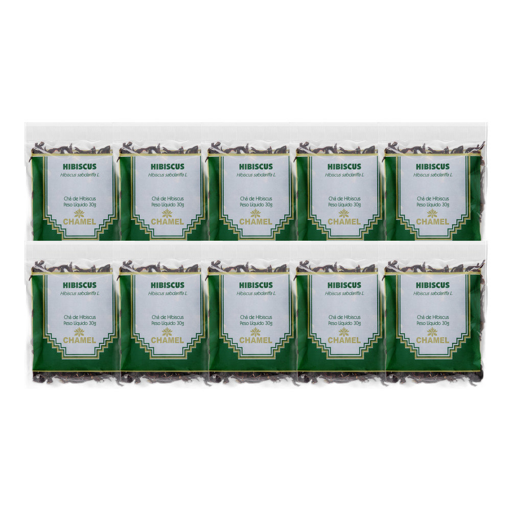 Kit 10x Chá Pacote Hibiscus 30g - CHAMEL | Shopee Brasil