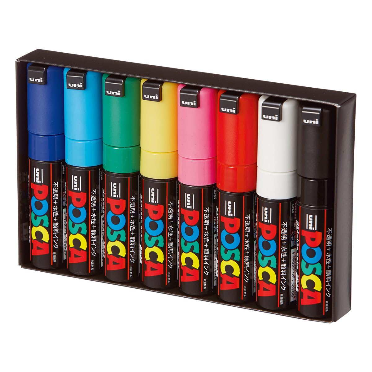 Uni-Ball POSCA Marcador/Caneta De Sinalização Conjunto De 8 Cores De ...