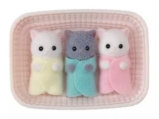 Sylvanian Families EPOCH Miniboneca De Brinquedo Trigêmeos De Gatos Persas ニ-109 ch0703 [Direto Do Japão]