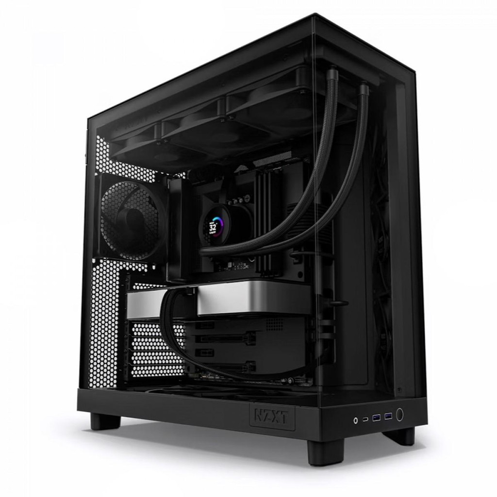 Gabinete Gamer NZXT H6 Flow, Mid Tower, Black, ATX 3 Fans
