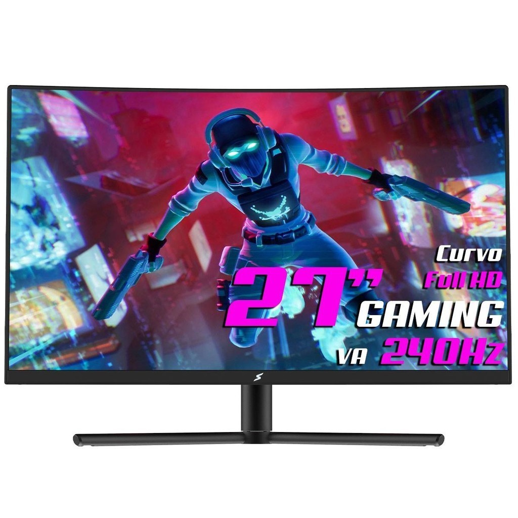 Monitor Gamer SuperFrame Vision, 27"Curvo, Full HD, VA 240Hz