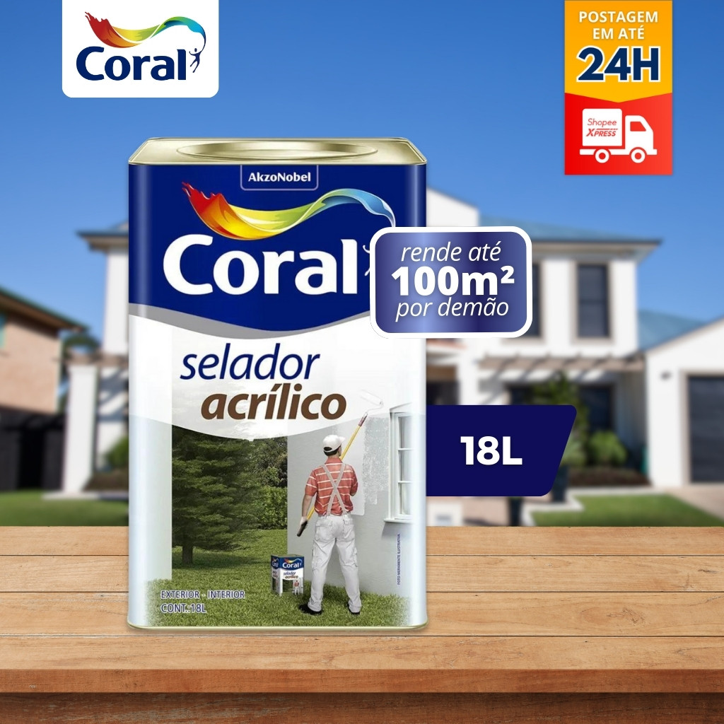 Selador Acrilico Coral 18 Litros | Shopee Brasil